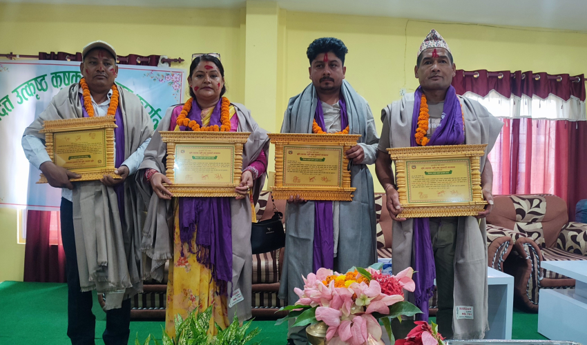 चार कृषकलाई ‘भीमदत्त उत्कृष्ट कृषक पुरस्कार’