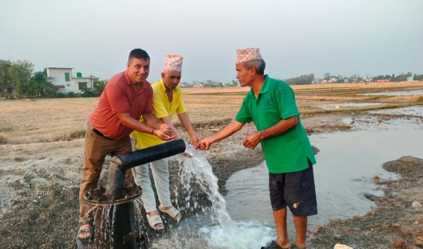 शुक्लाफाँटामा ‘डिप ट्युबवेल’ जडानसँगै सिँचाइको असुविधा हट्यो