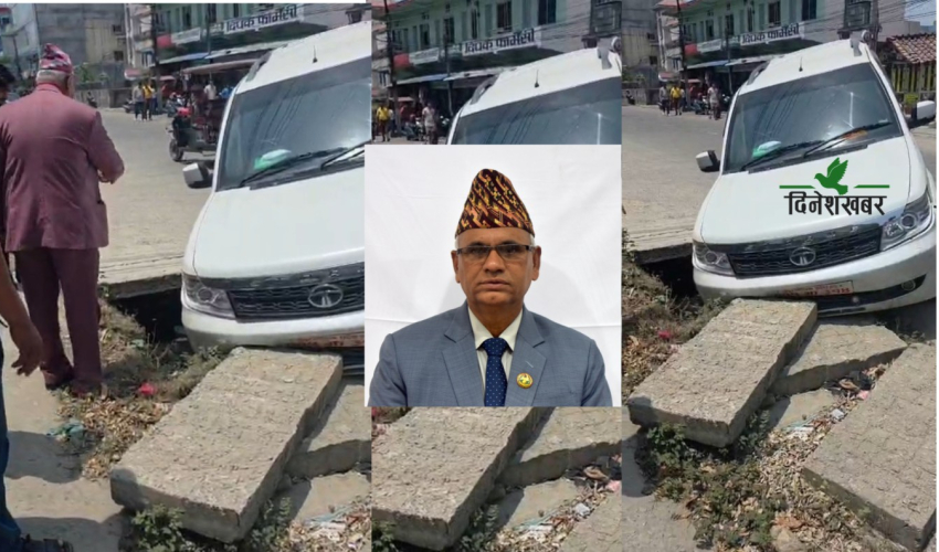 पूर्वमुख्यमन्त्री राजेन्द्रसिंह रावल सरकारी गाडीको दोहन गर्दै