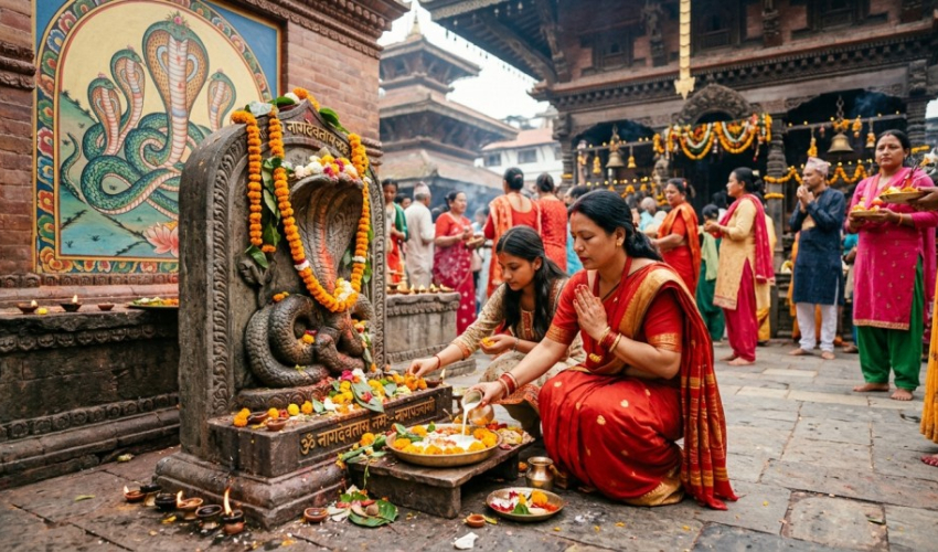 श्रावण शुक्ल पञ्चमीः नागको पूजा, आराधना गरी नागपञ्चमी पर्व मनाइँदै