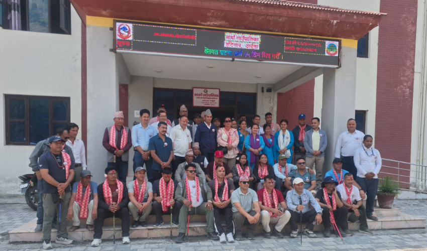 धनगढी उपमहानगरपालिकाको टोली दार्चुलाको मार्मा पुग्यो, जनप्रतिनिधिद्वारा स्वागत 