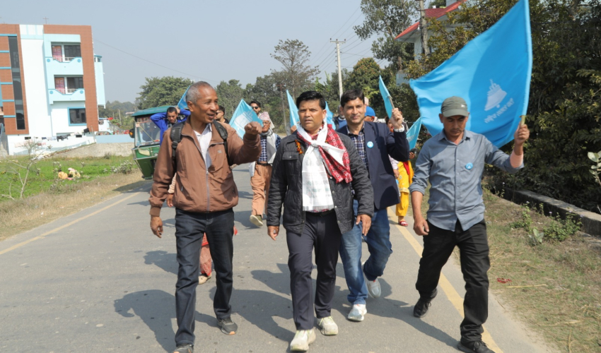 गत निर्वाचनमा कैलाली ५ बाट साढे सात हजार मत ल्याएका जगदीश चौधरी रास्वपा प्रवेश