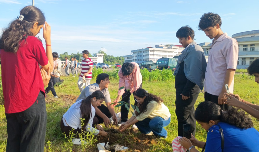 स्वास्थ्य विज्ञान विश्वविद्यालय परिसरमा बृहत् वृक्षारोपण
