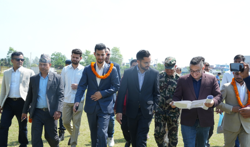 फाप्ला क्रिकेट रंगशाला राष्ट्रिय गौरवको आयोजना बन्ने: मन्त्री पोखरेल