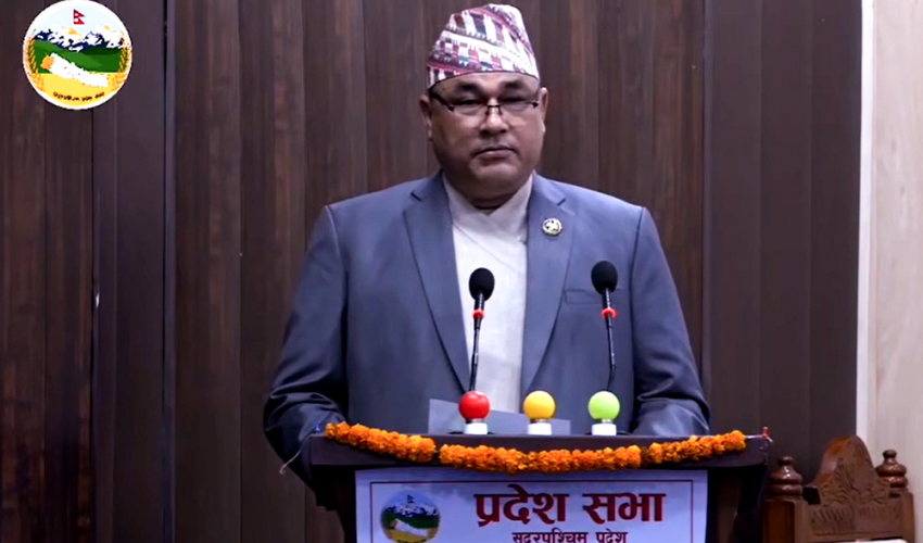सुदूरपश्चिम सरकारको वार्षिक नीति तथा कार्यक्रम प्रदेश सभाबाट बहुमतले पारित