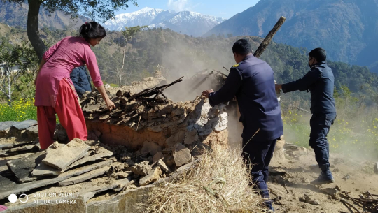 दुई सातामा अछामका साढे ११ सय छाउ गोठ भत्काईयो