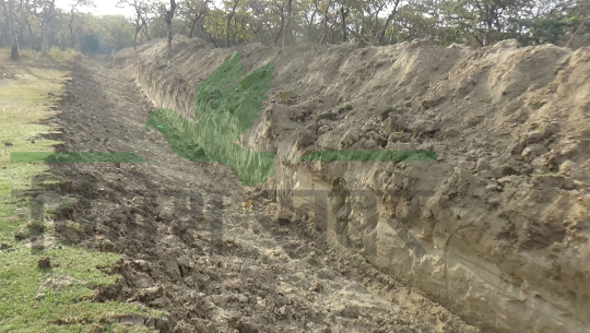 कैलालीको शिवरत्नपुरमा भारतीय पक्षद्धारा एकलौटी नाली निर्माण