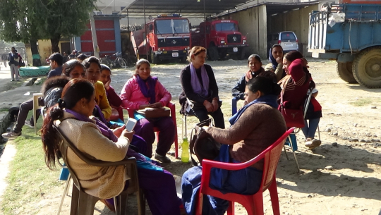 आन्दोलनमा कर्मचारीको मस्ती