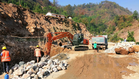 २३ महिनादेखि सहजपुर–बोगटान सडकको काम अलपत्र