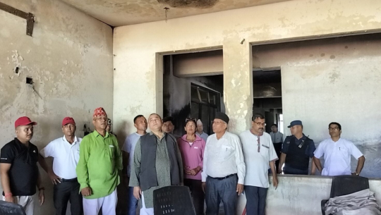CM Shah inspects arson-damaged Godavari municipality, pledges support for reconstruction