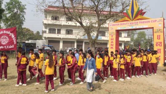 मेयर उप–मेयर प्याब्सन कप छात्रा तर्फ एरिष्टो फइनल प्रवेस छात्रतर्फ हिल वर्ड र शारदा विद्या निकेतन सेमिफइनल प्रवेस