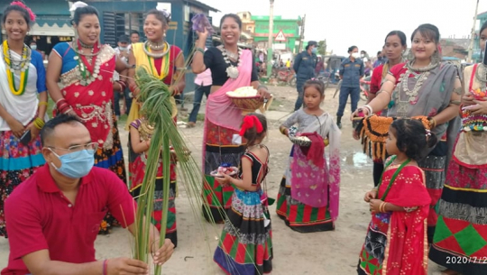 'Gurhi' festival is celebrated by the Tharu community 