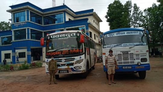 Two bus drivers arrested for misusing vehicle pass in Kailali