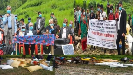 Far Western Nepali Society supports the flood victims of Achham