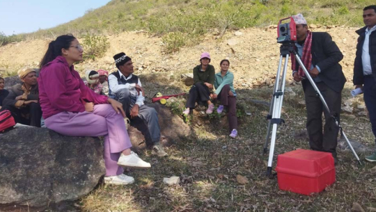 Land survey begins in Pancheshwor to allocate plots for squatters