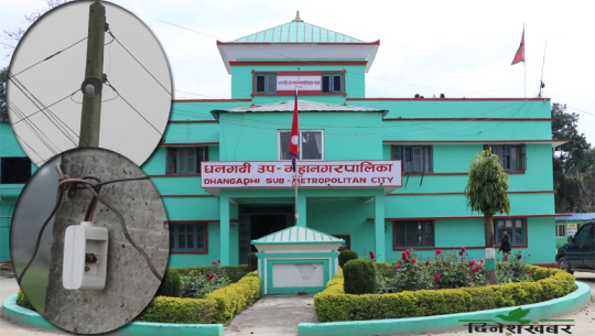 लाखौं खर्चिएर धनगढी उपमहानगरपालिकामा जडित सडक बत्ती महिना नपुग्दै बिग्रियो