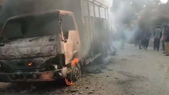 Case filed against Maoist mob for setting fire to a truck in Darchula