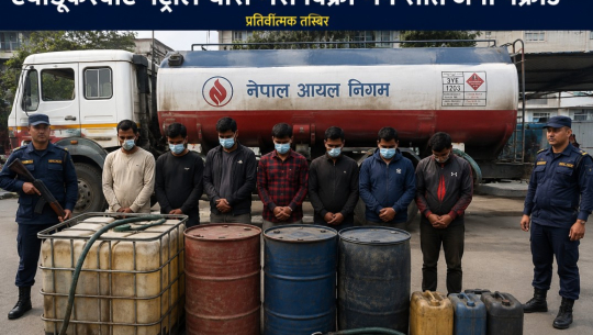 ट्याङ्करबाट पेट्रोल चोरी गरी बिक्री गर्ने सात जना पक्राउ