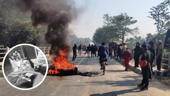 कञ्चनपुरमा बसको ठक्करबाट विद्यार्थीको मृत्यु, स्थानीयले राजमार्ग बन्द गरे 