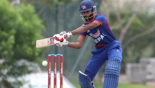 नेपाल र अमेरिकाबीचको पहिलो टी–२० खेल जारी नेपालको राम्रो सुरुआत