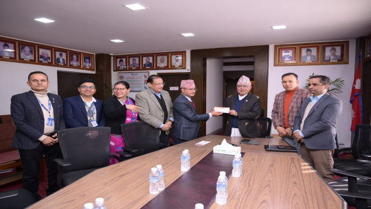 भौतिक पूर्वाधार पुनर्निर्माण कोषमा नागरिक लगानी कोषद्वारा ५१ लाख सहयोग