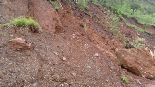 Landslide destroyed two houses in Baitadi