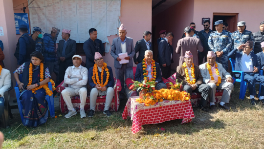 सभापति देउवाद्वारा पुइलेक विमानस्थलको निरीक्षण