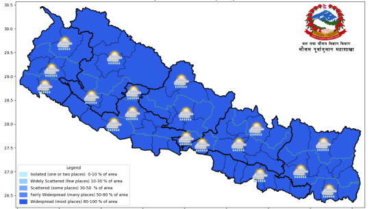 देशभर मनसुन सक्रिय