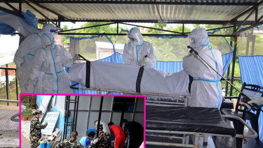 संक्रमित मृतकको शव व्यवस्थापनमा खटिएको भवानीदल गणः २ सय बढी शव व्यवस्थापन, तर छोएन कोरोनाले (भिडिओसहित)