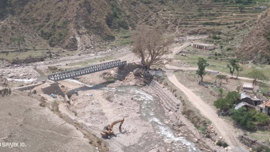 बाजुराको दानसाँघु खोलामा बेलिब्रिज निर्माण भएपछि आउजाउमा सहज