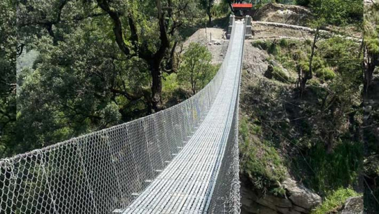 दार्चुलामा श्रमदानमार्फत अढाई महिनामै पुल निर्माण