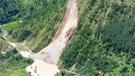 Landslide blocks river in Bajhang