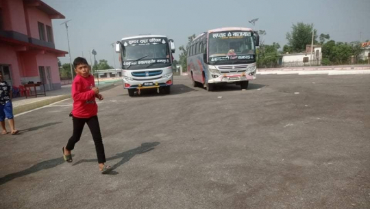 Dhangadhi's Phulbari bus park in operation