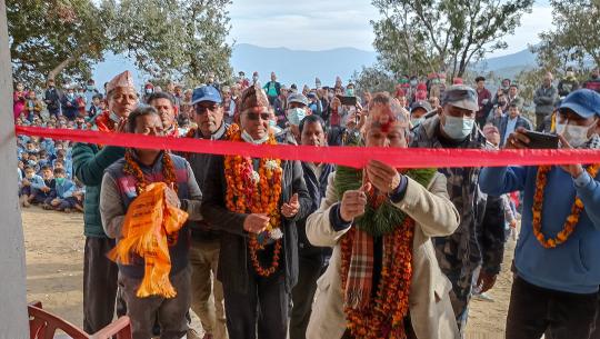 भीम रावलले गरे अछाममा विद्यालय भवनको उद्घाटन