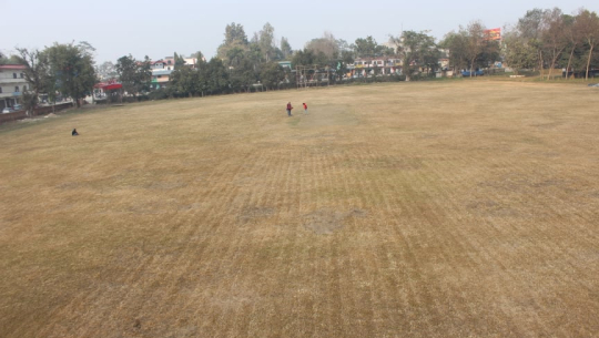 लिटल फ्लावर प्रिमियर लिगको लागि यसरी हुँदैछ मैदान तयार (तस्बिरहरु)