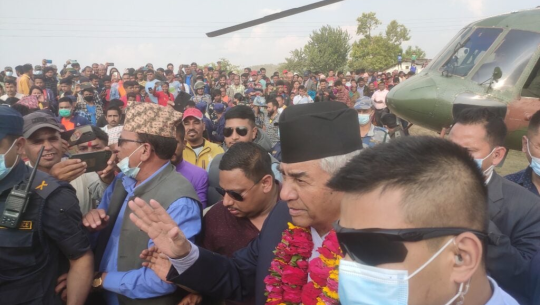 प्रधानमन्त्री देउवा डडेल्धुरामा