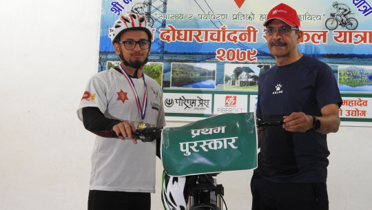 कञ्चनपुरमा सेनाको साइकल यात्रामा विष्ट प्रथम