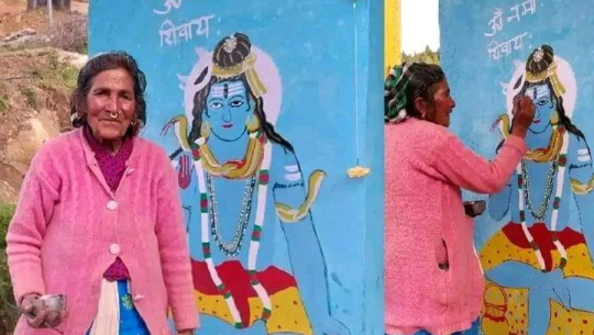 बैतडीकी ७२ वर्षीया चित्रकार भानादेवी