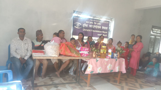 जन्मदिनको अवसरमा दृष्टि फाउन्डेसनलाई खाद्यान्न सहयोग 