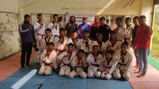 'कैलाली जिल्ला तेक्वान्दो संघका कारण ब्ल्याक बेल्ट मिलेन'