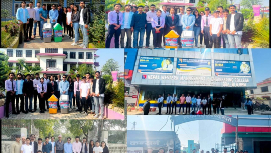 Dhangadhi's Navisangh Distributes Dustbins to Support Campus Cleanliness