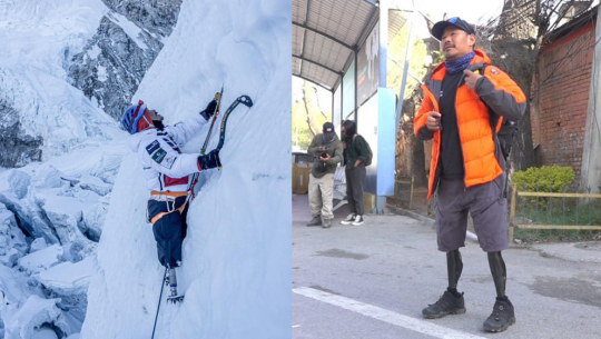 दुवै खुट्टा गुमाएका हरि बुढामगर सगरमाथाको चुचुरोमा