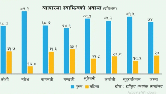 सुदूरपश्चिममा १८.५ प्रतिशत व्यापारिक प्रतिष्ठान महिलाको स्वामित्वमा