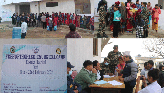 डोटीमा निःशुल्क अर्थोपेडिक सर्जिकल शिविर