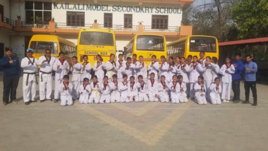 Successful Taekwondo Grading Marks Achievement for Kailali Model School Dojang