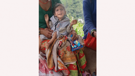 Malnourished children of Bajura taken in by the Nutrition Rehabilitation Centre