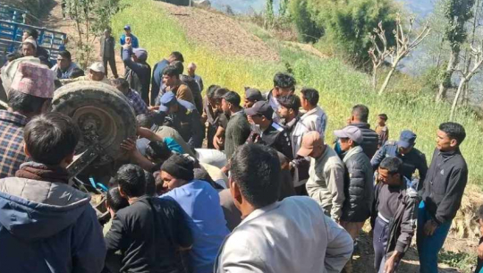 अछाम ट्याक्टर दुर्घटनाका मृतकको सामूहिक अन्त्येष्टि