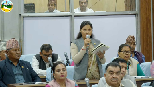 प्रदेश सभामा  आमसञ्चार सम्बन्धमा व्यवस्था गर्न बनेको विधेयकमाथि छलफल 