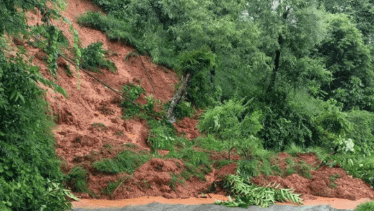 Landslides block roads in Bajura amidst continuous rainfall