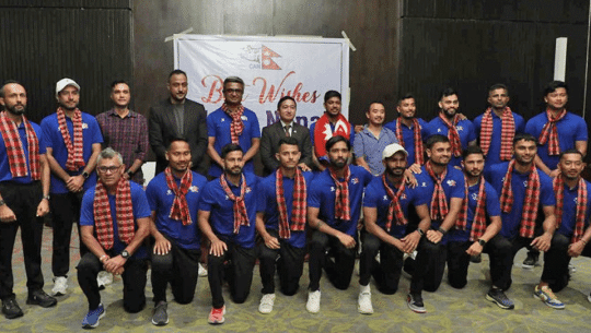 लिग–२ खेल्न क्यानडा जाने नेपाली टोलीको बिदाइ